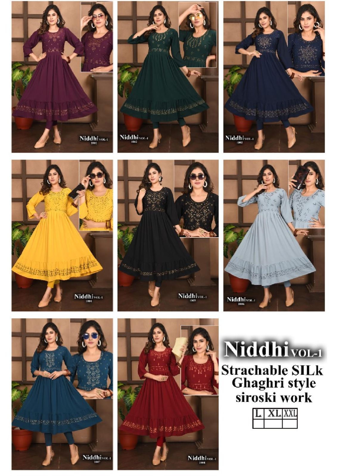 Beauty Queen Niddhi 1 Fancy Designer Wholesale Anarkali Kurti Catalog
